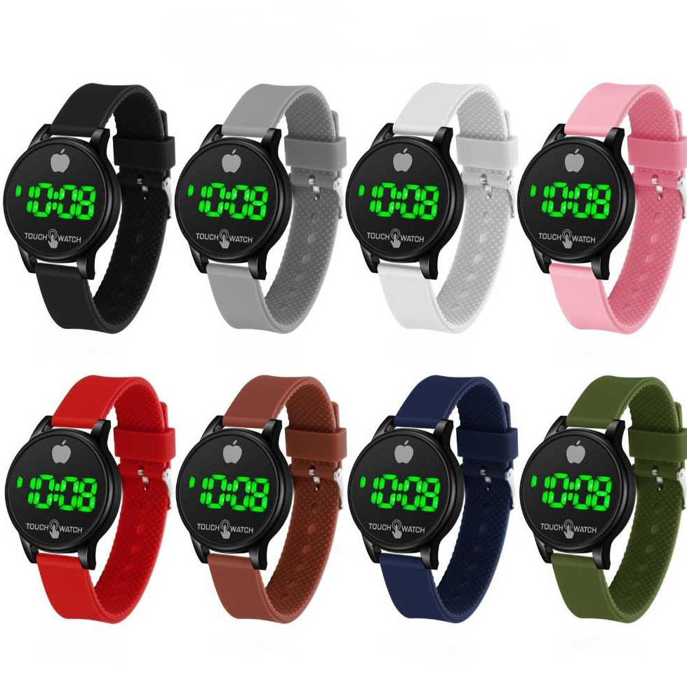 [DW] - Jam Tangan Digital Touch Watch Segi Strap Rubber TS-01 BULAT