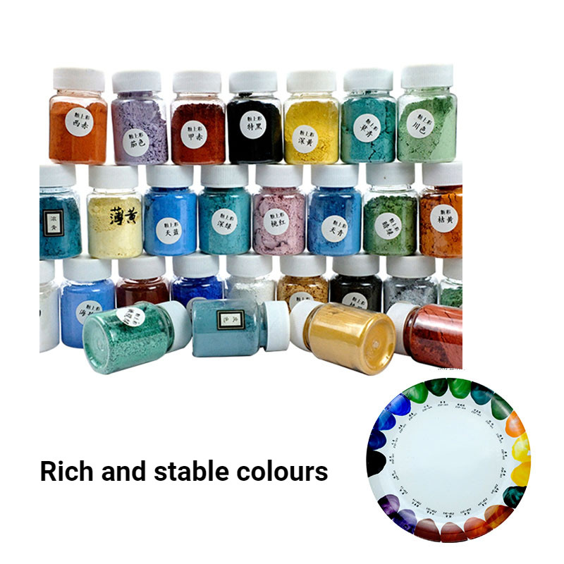 

28 Colours Glaze Pigment Ceramic Colouring Graffiti Painting Material Lead-free New Colour Low Temperature Pigment Powder