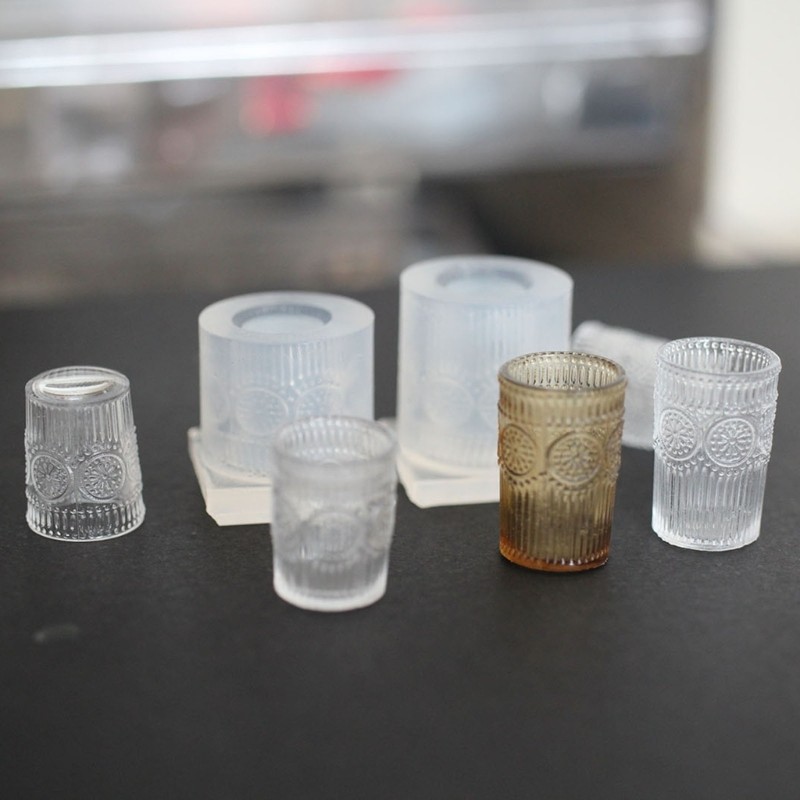 

Mini Sun Flower Cup UV Crystal Gel Mold DIY Tableware Dollhouse Miniature Water Cups Beer Glass Silicone Mould Accessory