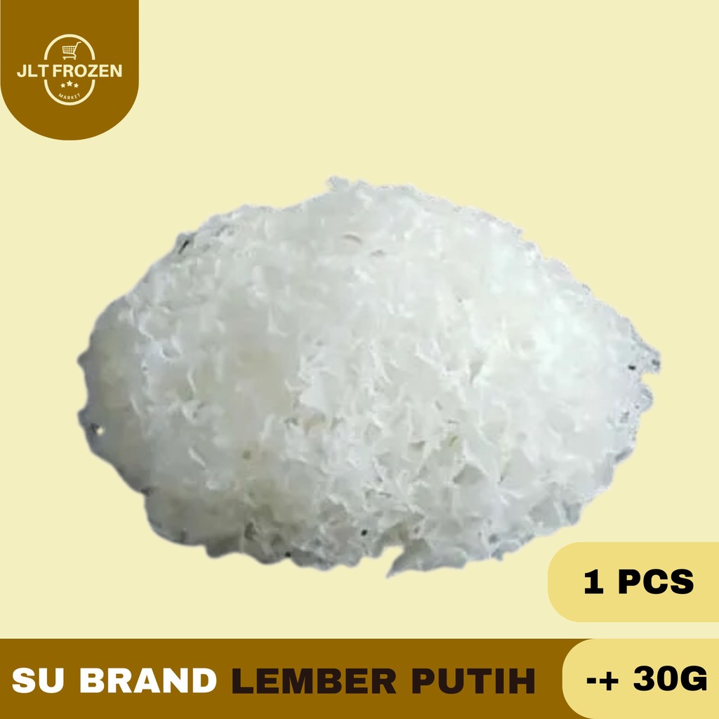 

SU Brand Snow White Fungus / Lember Putih / Jamur Putih Kering / Jamur Salju / Pek Bok Ni Kemasan -+ 30G / 1 PCS