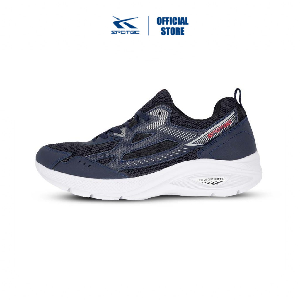 Spotec Running Harvey Sepatu Lari Pria Wanita - Biru Tua Putih