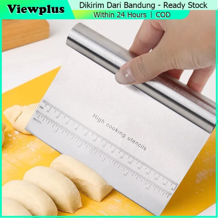 Cake Scraper Kue Stainless Panjang 22 15 cm Untuk Bolu Gulung