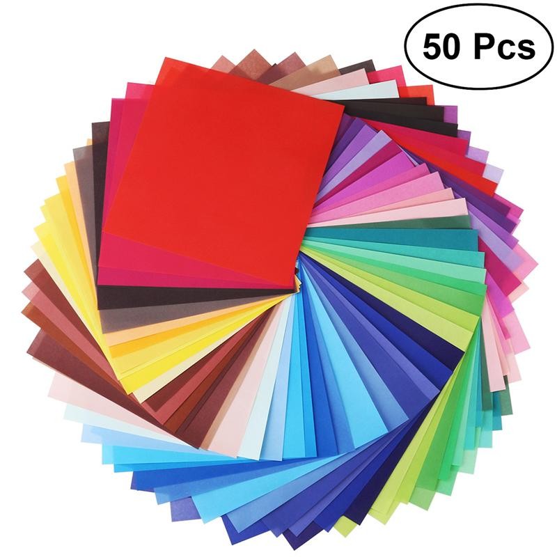 

50 Sheets Vivid Colors 3d Origami Single Sided Origami Paper Square Sheet For And Crafts Projects Color Origami For
