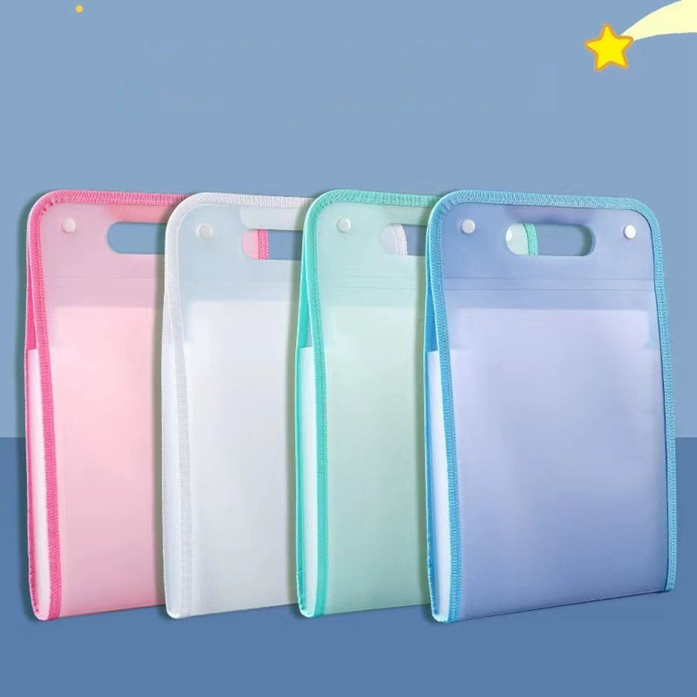 

13-Grid Portable Vertical Accordion Bag Folder A4 Test Paper Clip Storage Folder Vertical Storage Bag File Storage Bag