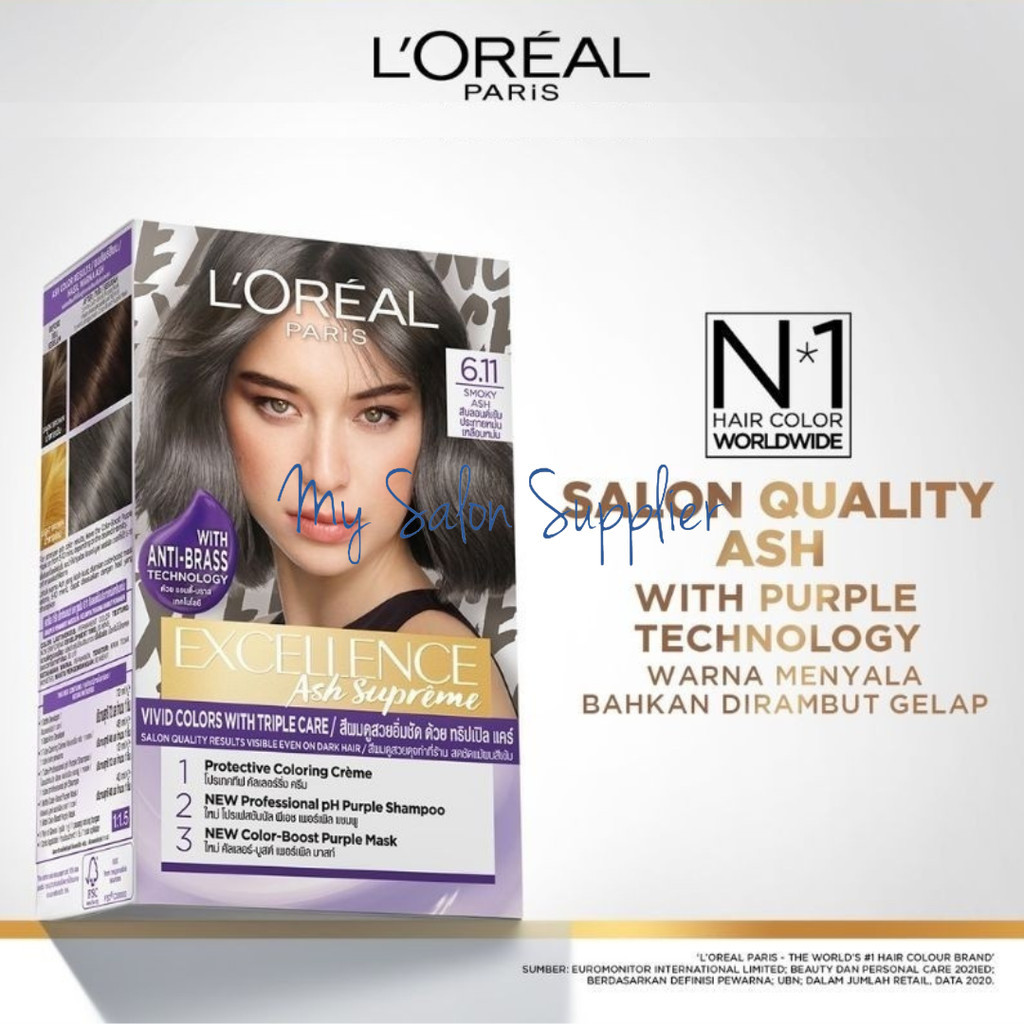 Loreal Excellence Fashion 6.11 Smoky Ash / Cat Rambut