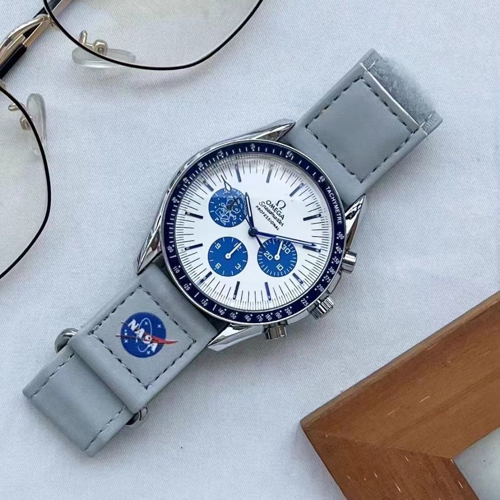 Jam Tangan Pria Jam Tangan Multifungsi Kronograf Kuarsa Strip Baja Polos untuk Pria