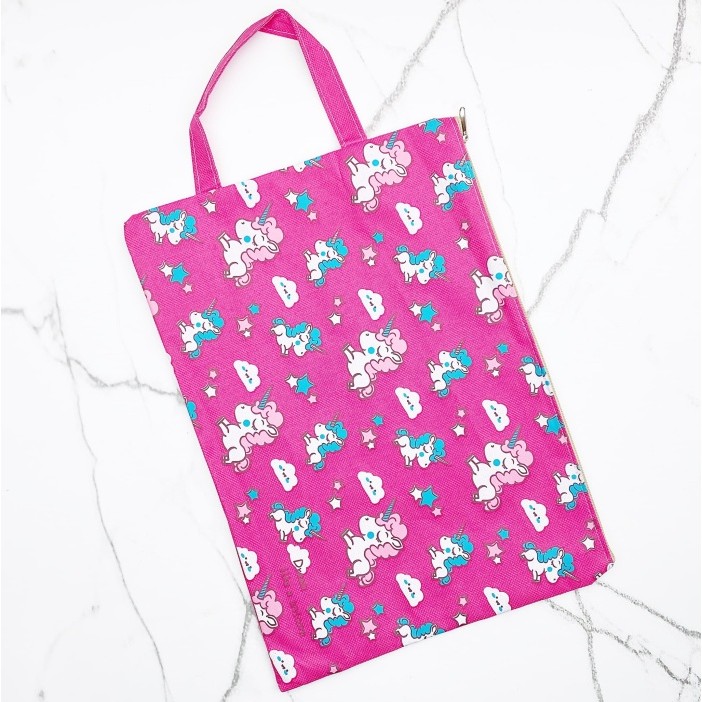 

Map unicorn patern pink with handle