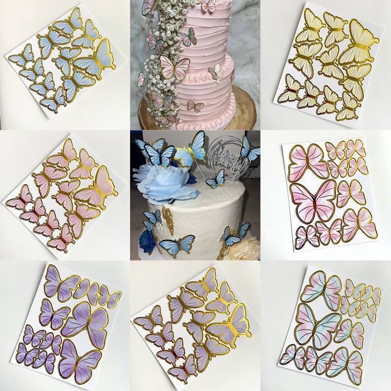 CAKE TOPPER SET KUPU KUPU/ TOPPER KUE KUPU-KUPU DEKORASI CAKE/TOPPER CAKE BUTTERFLY