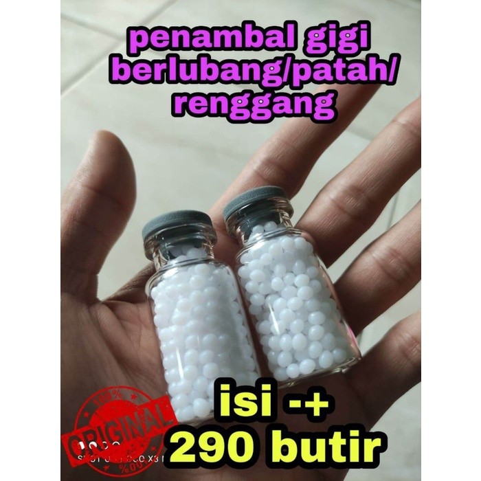 penambal gigi + 290 Butir / gigi palsu / temptooth / lem gigi TCI
