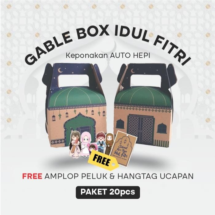 

MUMPUNG PROMO Gable Box Hampers Box Mini (Box Hampers, Free Amplop Unik & Kartu Ucapan) Hampers Box Lebaran - 20 Pcs TERLARIS