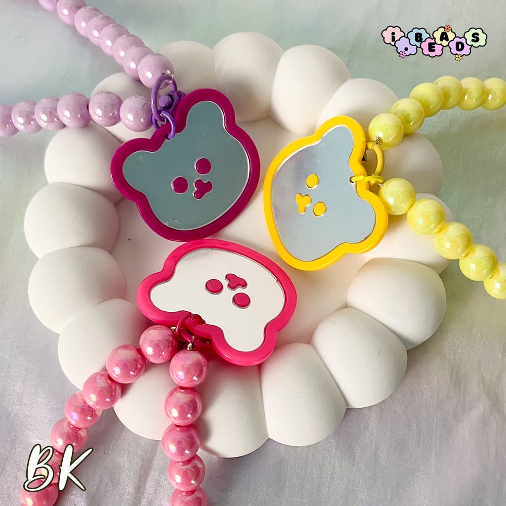 Beads Strap Gantungan Handphone Beruang. (BK) Gantungan HP bracelet gelang / Lanyard HP estetik / Ph