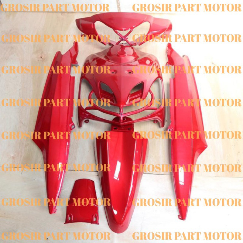 Body Mio Sporty Full Set 2008-2011 merah maroon Body Halus Mio Sporty Mio New