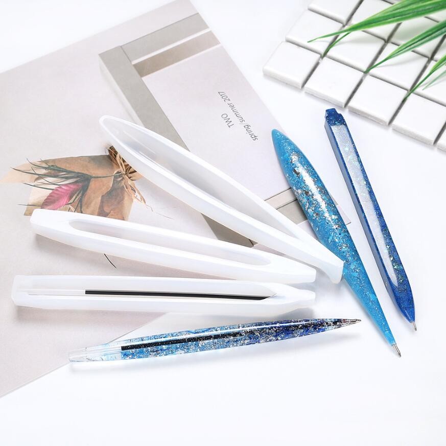 

1pc Transparent Silicone Mould Dried Flower Resin Decorative Craft DIY Ballpoint Pen Mold Epoxy Resin Molds for Jewelry