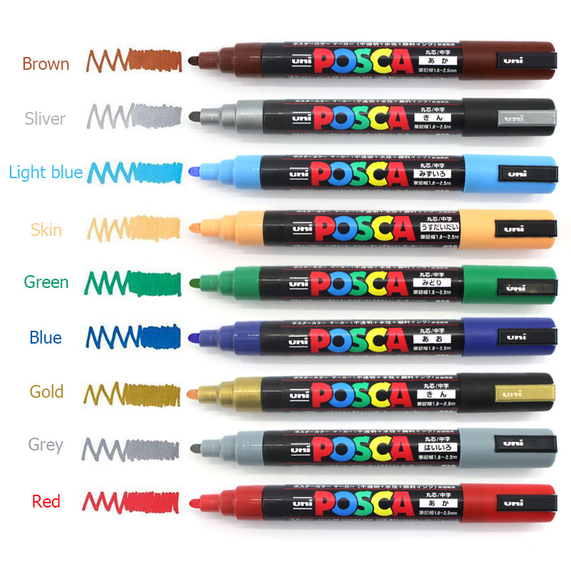 

Uni Posca PC-3M 0.9-1.3mm Paint Marker Pen Graffiti Water-based Colored Marker Pens Permanent Paint Markers Office Stationery