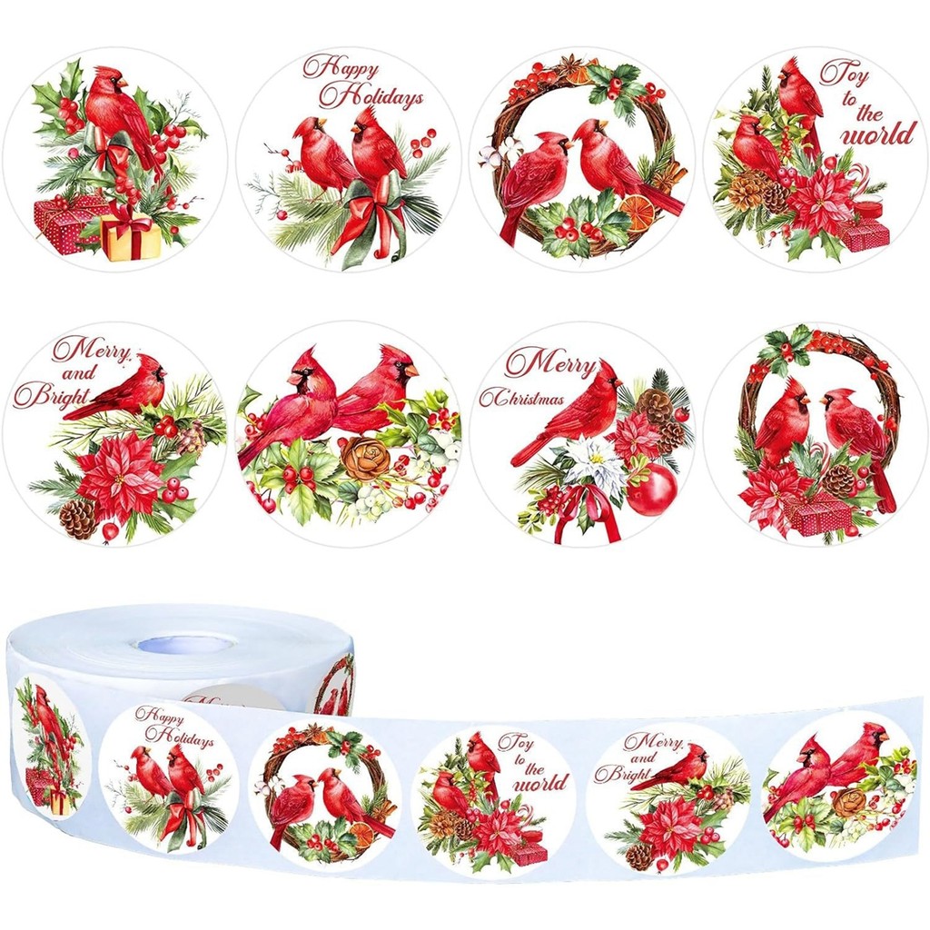 

100-500Pcs Christmas Stickers Xmas Labels Stickers Decor Merry Christmas Decorations For Home 2024 Navidad Kerst New Year Gift