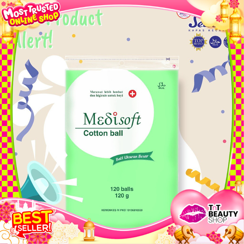 Medisoft Cotton Ball Besar 120s | Medisoft Kapas Bulat Bayi Cotton Ball 120gr  | Selection Pembersih