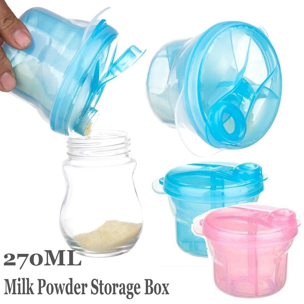 

270ml Dispenser Snacks Box Milk Powder Storage Box Baby Food Storage Toddler Travel Bottle Food Container