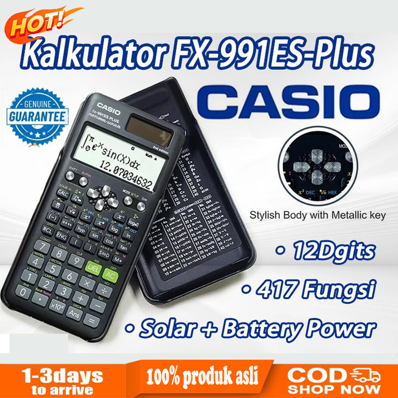 

Kalkulator Scientific Casio FX 991EX Kalkulator Ilmiah Original Casio FX-991EX FX991ex FX 991ex Scientific Calculator Classwiz scientific Calculator Black