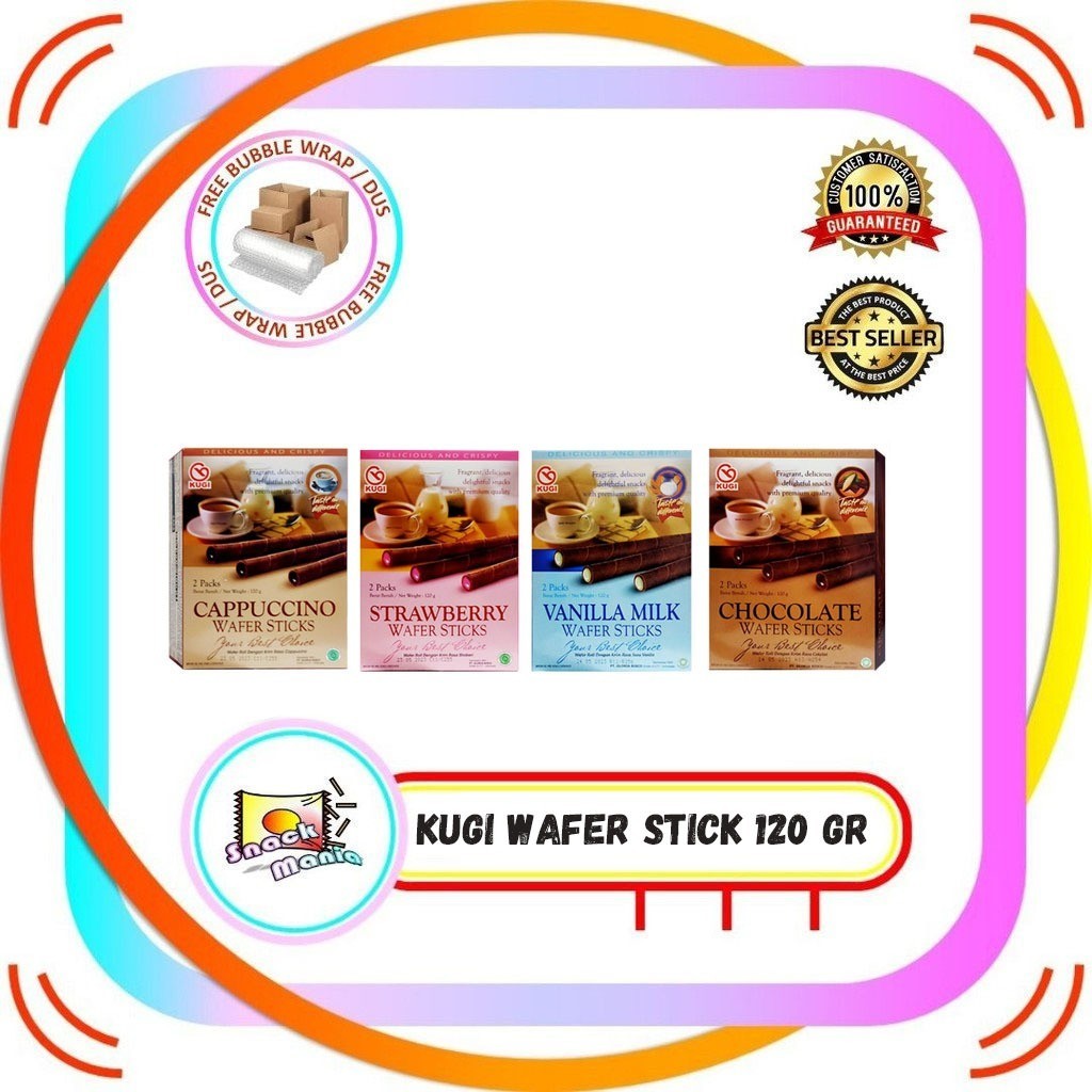 

KUGI Wafer Sticks Chocolate Cappucino Strawberry Vanilla Milk ~ 120 gr pusat grosir Murah