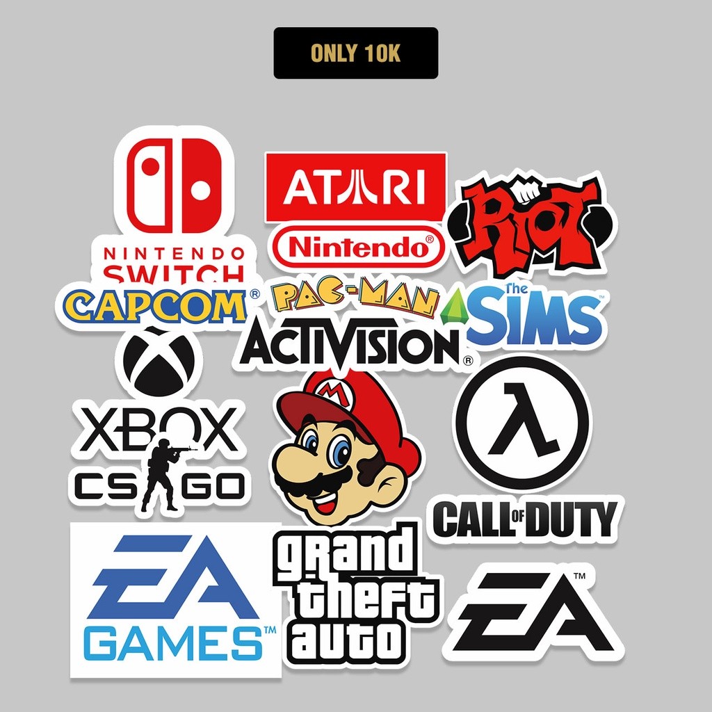 

STIKER PACK 16PCS GAME STIKER AESTHETIC LAPTOP AKSESORIS HP ANTI AIR MOTIF HELM