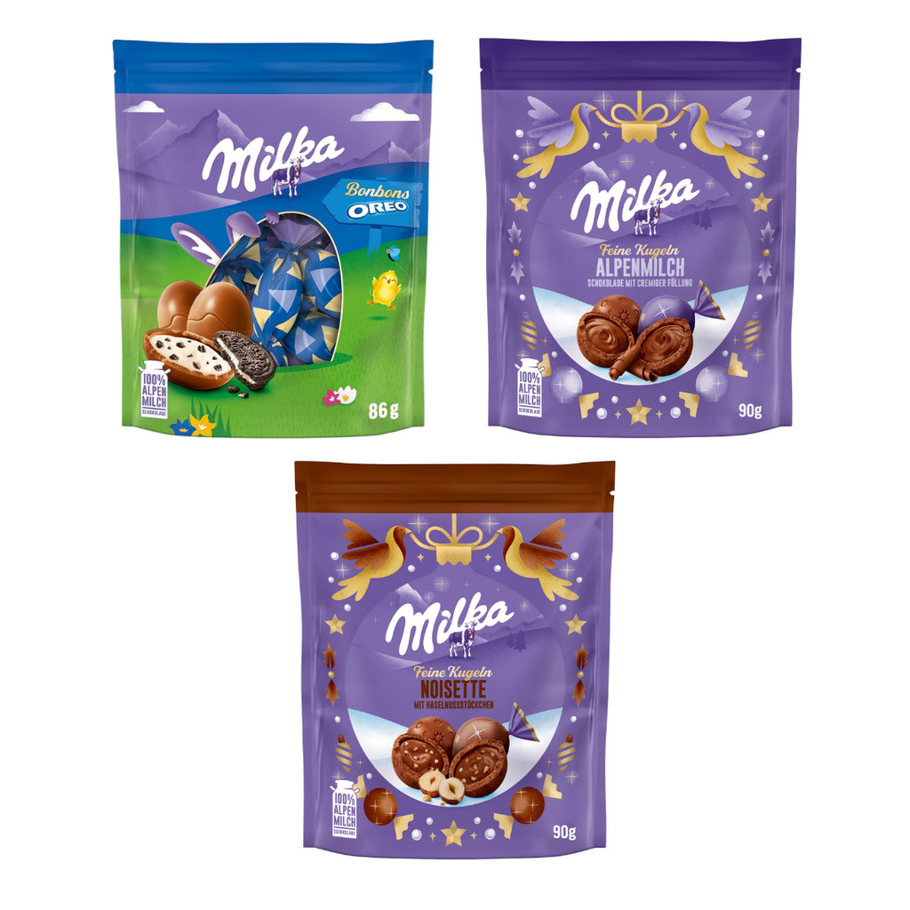 

Milka Alpinemilch 90g | Candy Oreo 86g | Noisette 90g | Coklat Impor