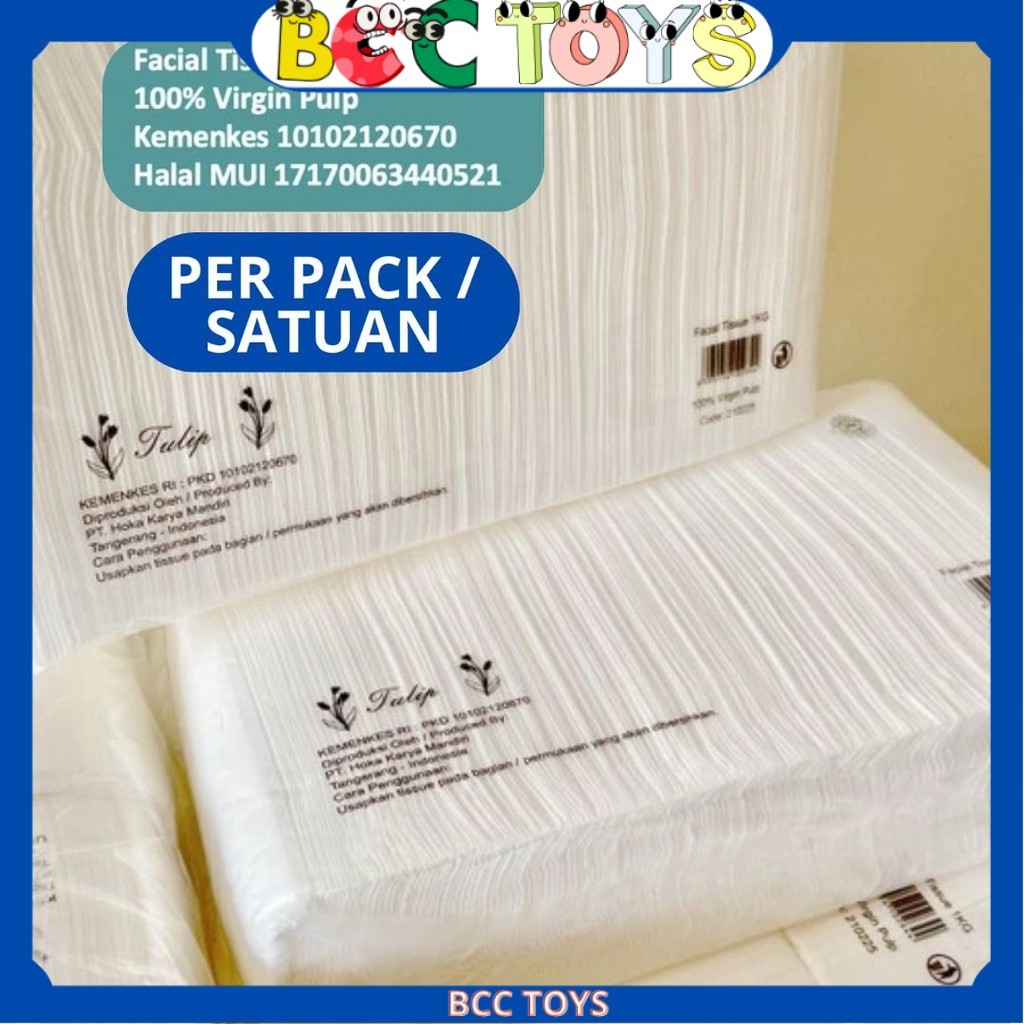 Tissue Facial Tulip Refill 2ply (1000g) 1 Kg Kiloan Tisu Tulip Wajah Murah Eceran Dan Grosiran PROMO