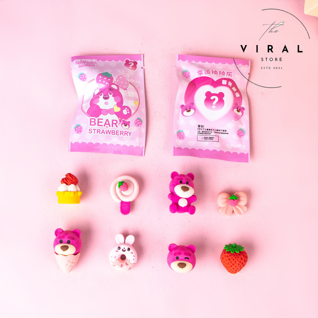 

HYPE N FANCY Karet Penghapus Setip mystery bag Karakter lotso termurah kado unik lucu