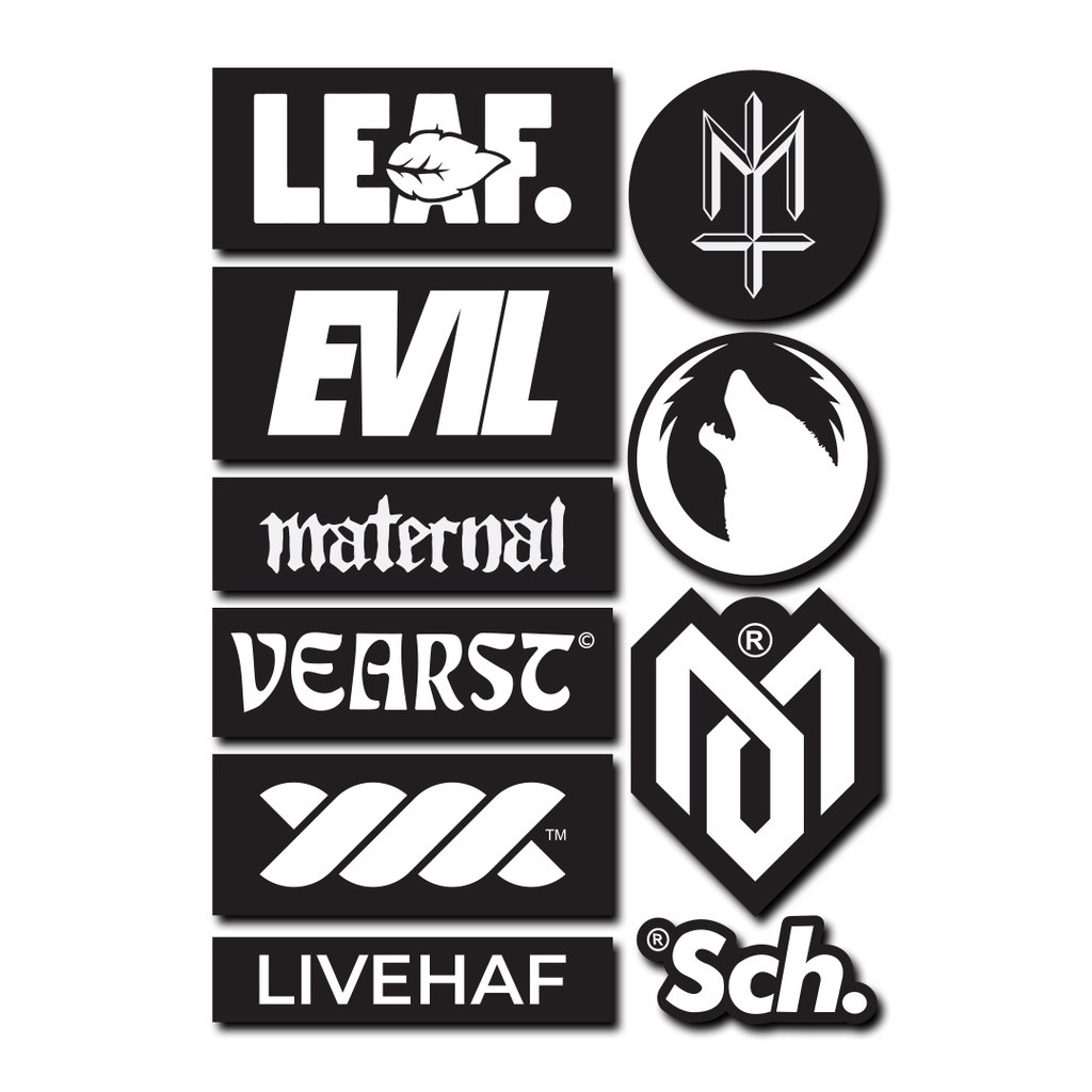 

STICKER PACK LOCAL BRAND 2 - STIKER AESTHETIC LAPTOP, AKSESORIS HP, ANTI AIR, MOTIF,HELM,TUMBLER