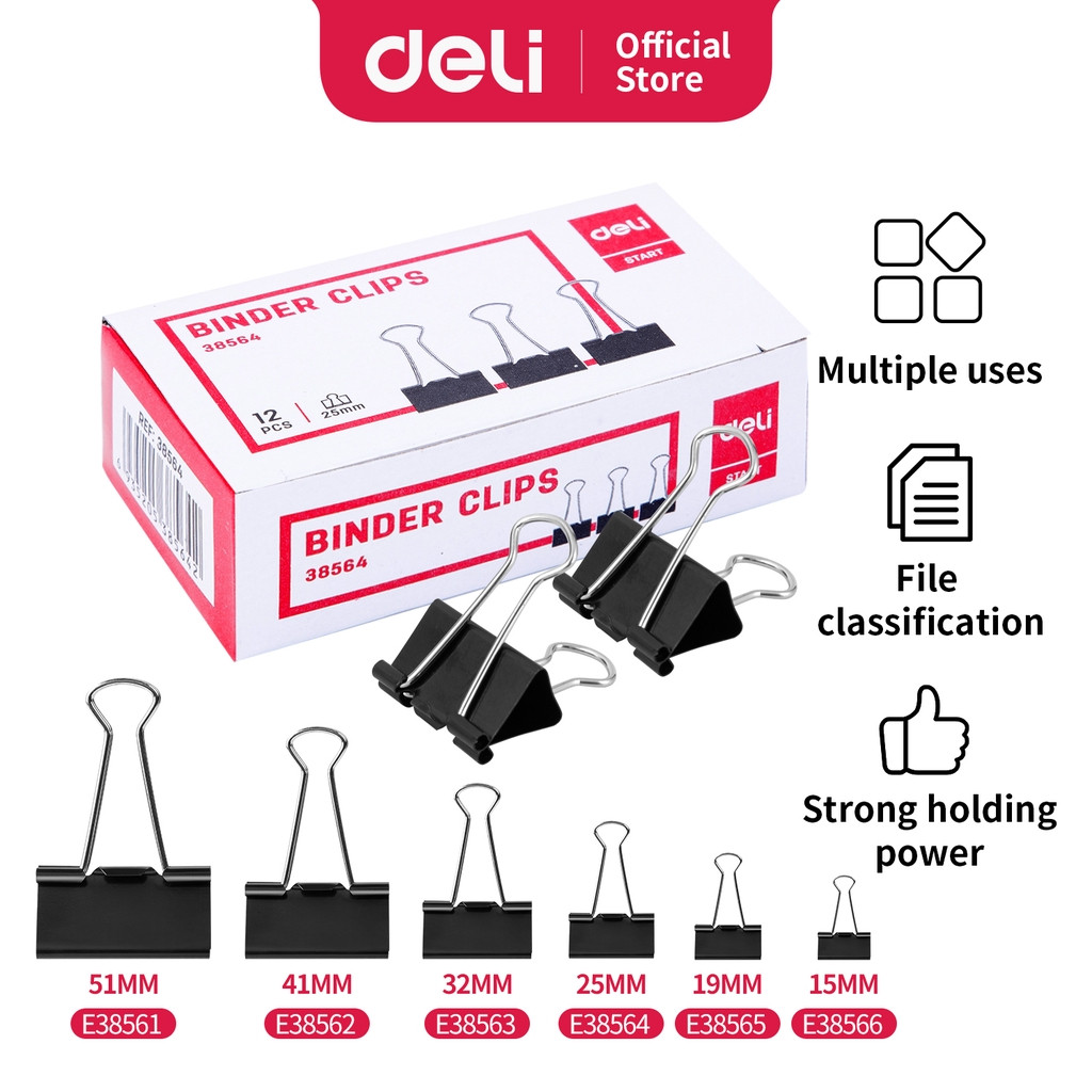 

Deli E38561 Binder Clip 51Mm bebas karat dilapisi oleh eletroforesis