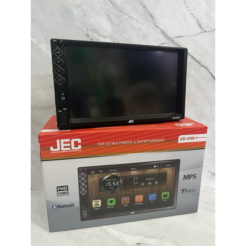 Headunit Deckless JEC mp5 bluetooth autolink TV mobil