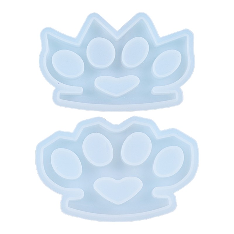 

Crystal Epoxy Resin Mold 4 Cavity Knuckle Dusters Casting Silicone Mould DIY Crafts Self-Defense Weapon Making Tool