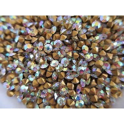 Permata Tempel SS 18 Rhinestone Warna Pelangi AB 10 Gross
