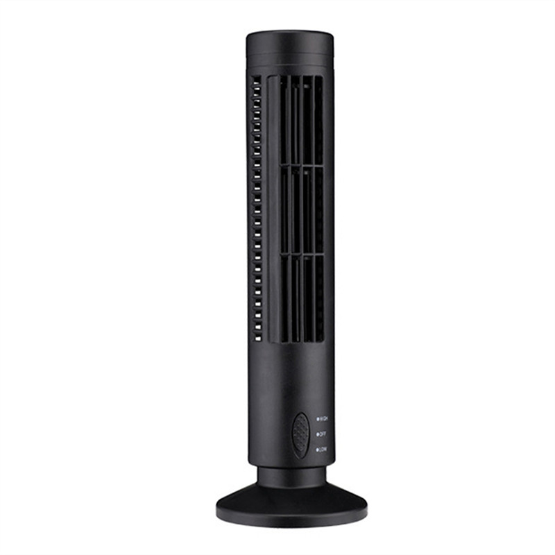 New USB Tower Fan Bladeless Fan Tower Electric Fan Mini Vertical Air Conditioner, Bladeless Standing