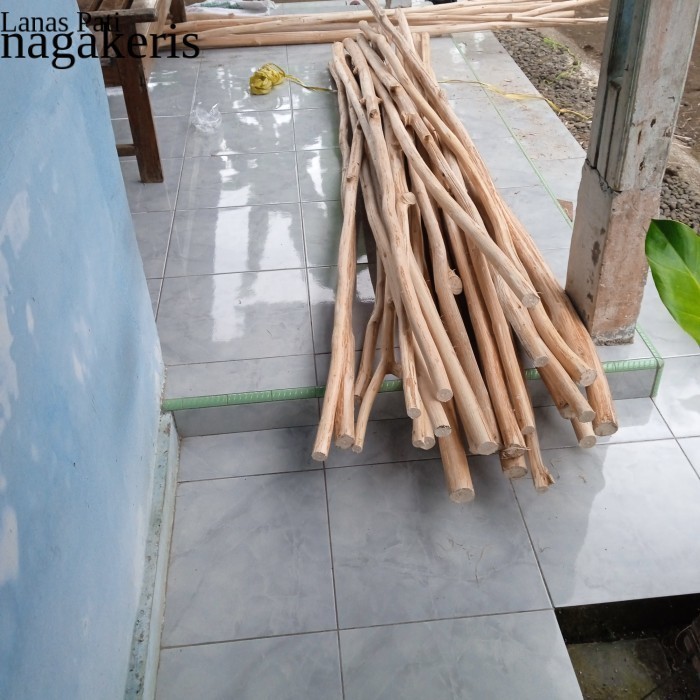 

Ranting Kayu Jati Bahan Dekorasi Macrame/200 cm /Batang FXN10 XD6
