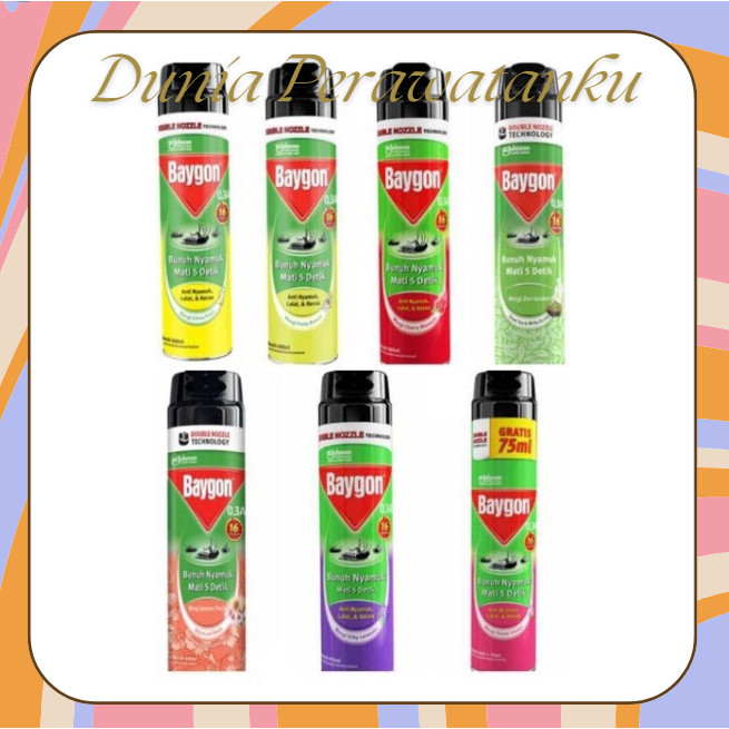 Baygon Aerosol 600ml Obat Nyamuk Baygon Spray Anti Nyamuk&Serangga
