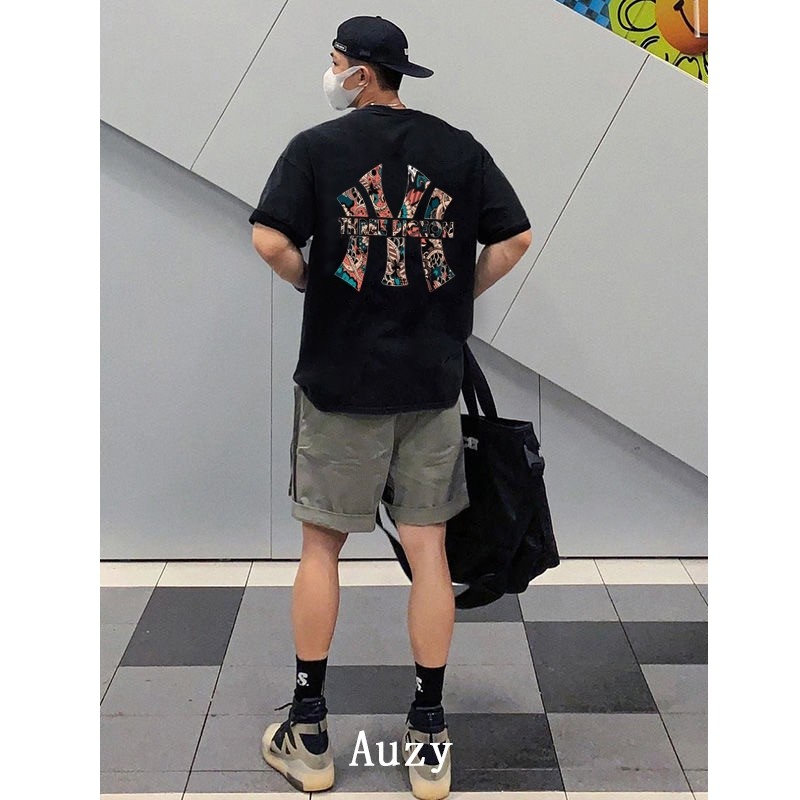 T-shirt MLB NY yankees t shirt 100% combed cotton kaos pria distro original 100% baju oversize pria