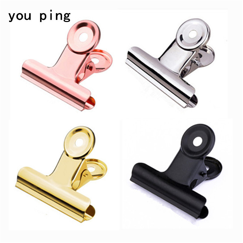 

50mm 38mm 31mm 22mm Multicolor Round Metal Clamp Paper Bookmark Clips Memo Clip Student School Office Supplies