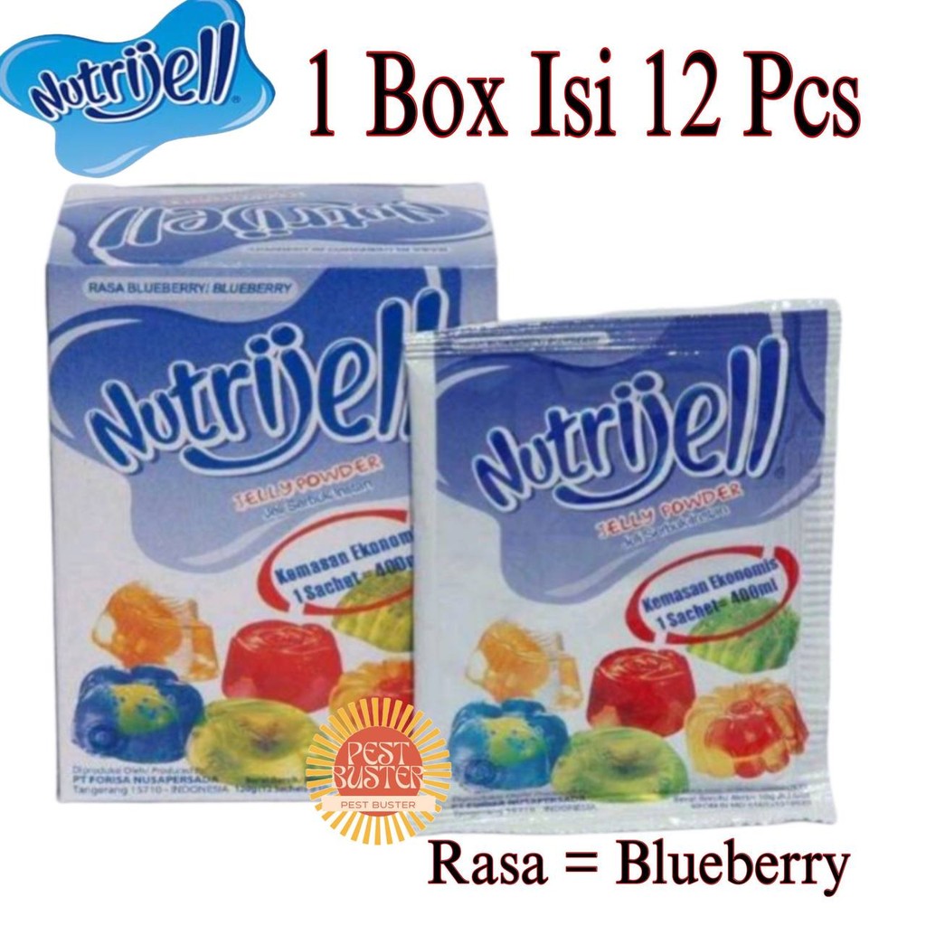 

NUTRIJELL BLUEBERRY KEMASAN DUS 12X10g JELLY POWDER INSTANT AGAR AGAR BPOM Halal Original