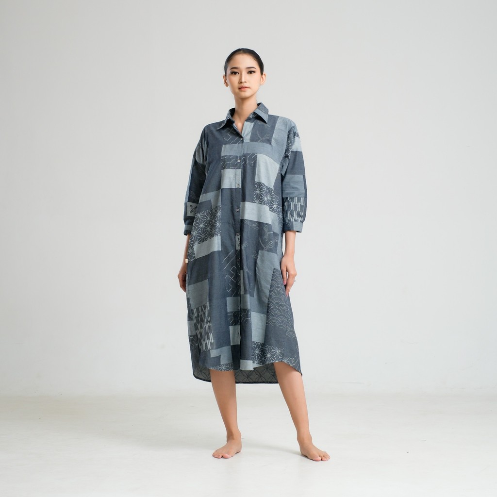 SAKA ASTA | DRESS SASHIKO JACQUARD