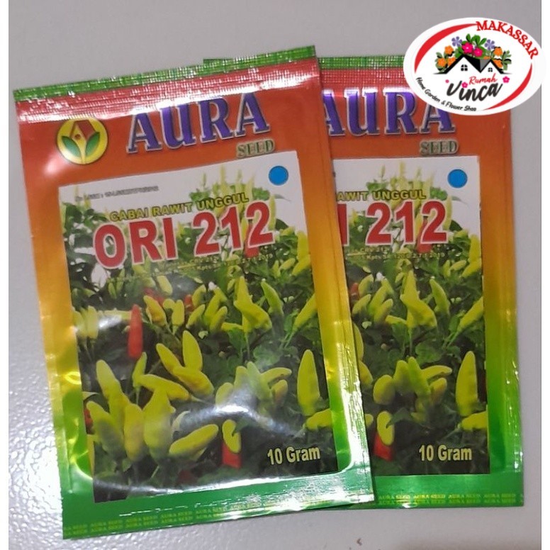Benih Bibit Cabe ORI 212 10g Cap Aura Seed Produk Asli Cabe Rawit Setan