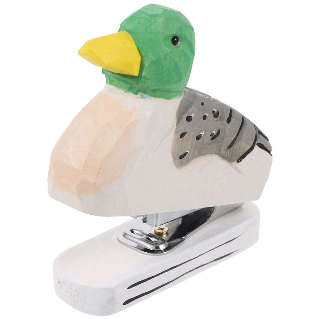 

Wood Carving Stapler Animal Ornament Craft Pendant Stapling Tool Wooden Staplers Book
