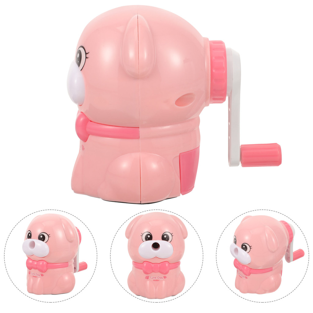 

Cute Puppy Pencil Sharpener Student Mechanical Compact Hand Mini Plastic Alloy Lovely Kids