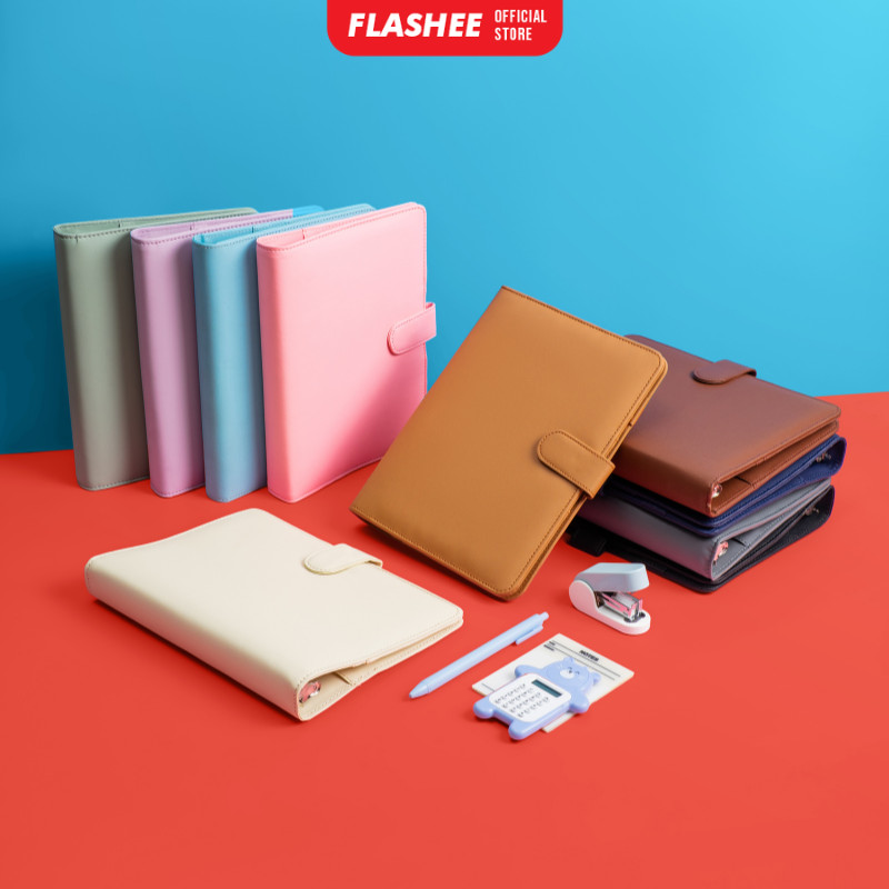 

Binder Polos Premium A5 20 Ring Binder Kulit Sintetis Premium Ada Slot Multifungsi