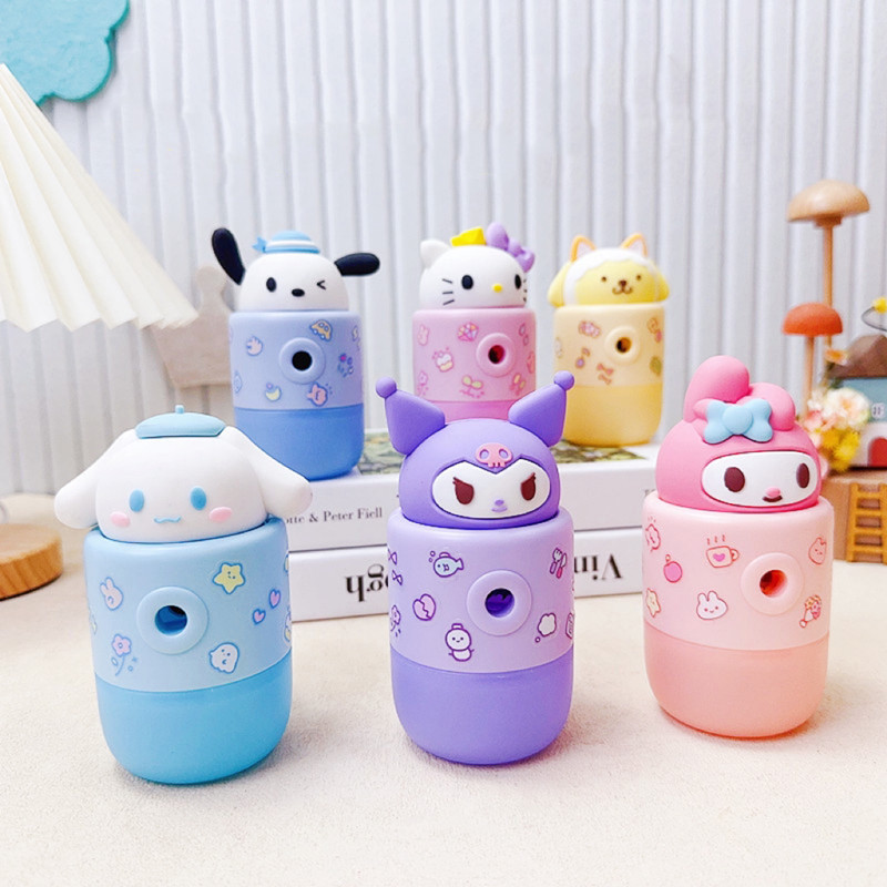 

Sanrio Hand Crank Pencil Sharpener Hellokitty Kuromi Cinnamoroll School Office Supplies Student Stationery Kids Pencil Sharpener