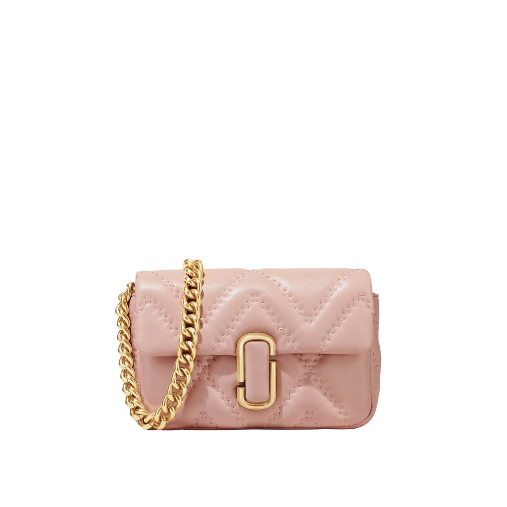 MARC JACOBS The Quilted Leather J Marc Shoulder Bag Rose