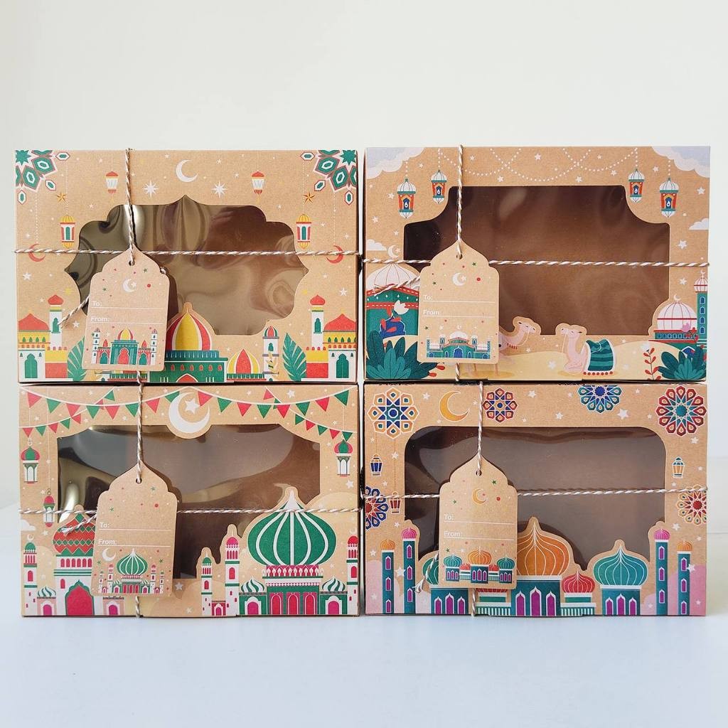 

1 SET ISI 4 PACK BOX HAMPERS EID MUBARAK/ BOX HAMPERS ISI 4/KOTAK HAMPERS IDUL FITRI 2025