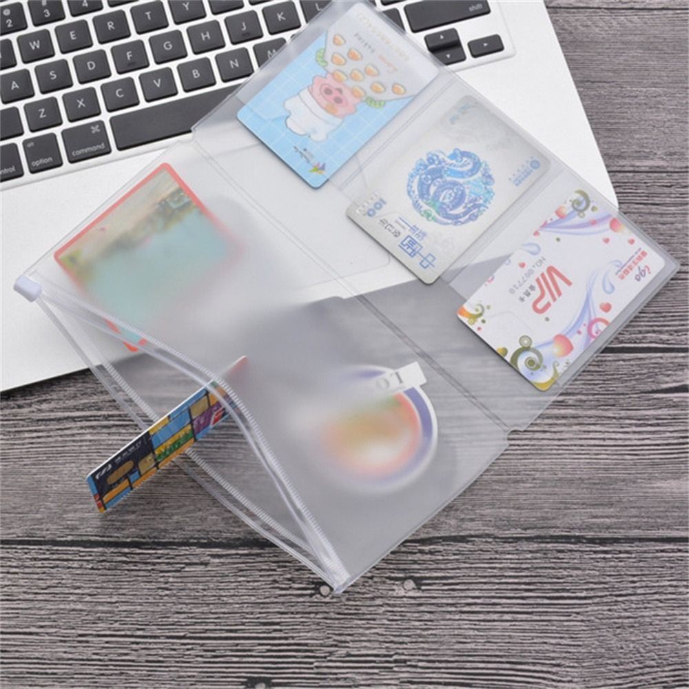 

For Midori Travelers Passport Pocket Notebook Zipper Bag Notebook Storage Bag Journal Planner Card Holder PVC Zipper Bag