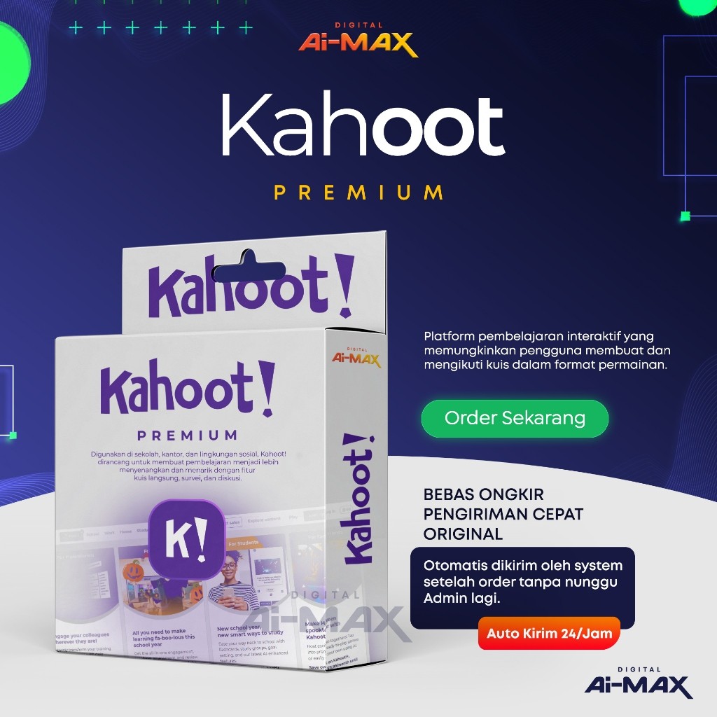 KAHOOT PREMIUM+ | Platform Game Quiz Belajar #1 | Akses Unlimited Template & Games 24/7 | TERMURAH S
