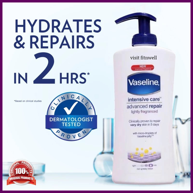 Vaseline Body Lotion Intensive Care Advanced Repair Kulit Kering 400ML