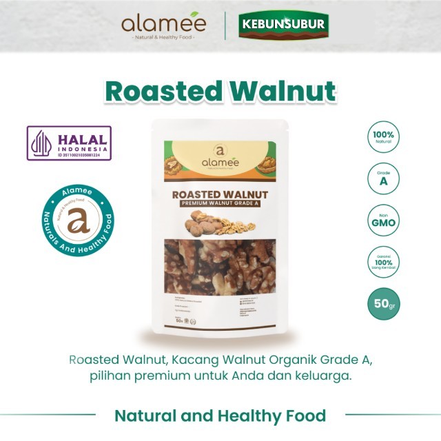 

ALAMEE Roasted Walnut Kacang Otak Panggang Premium Renyah Organik Fresh 50 gram kebunsubur Kebunsubur kebunsubur kebunsubur kebunsubur